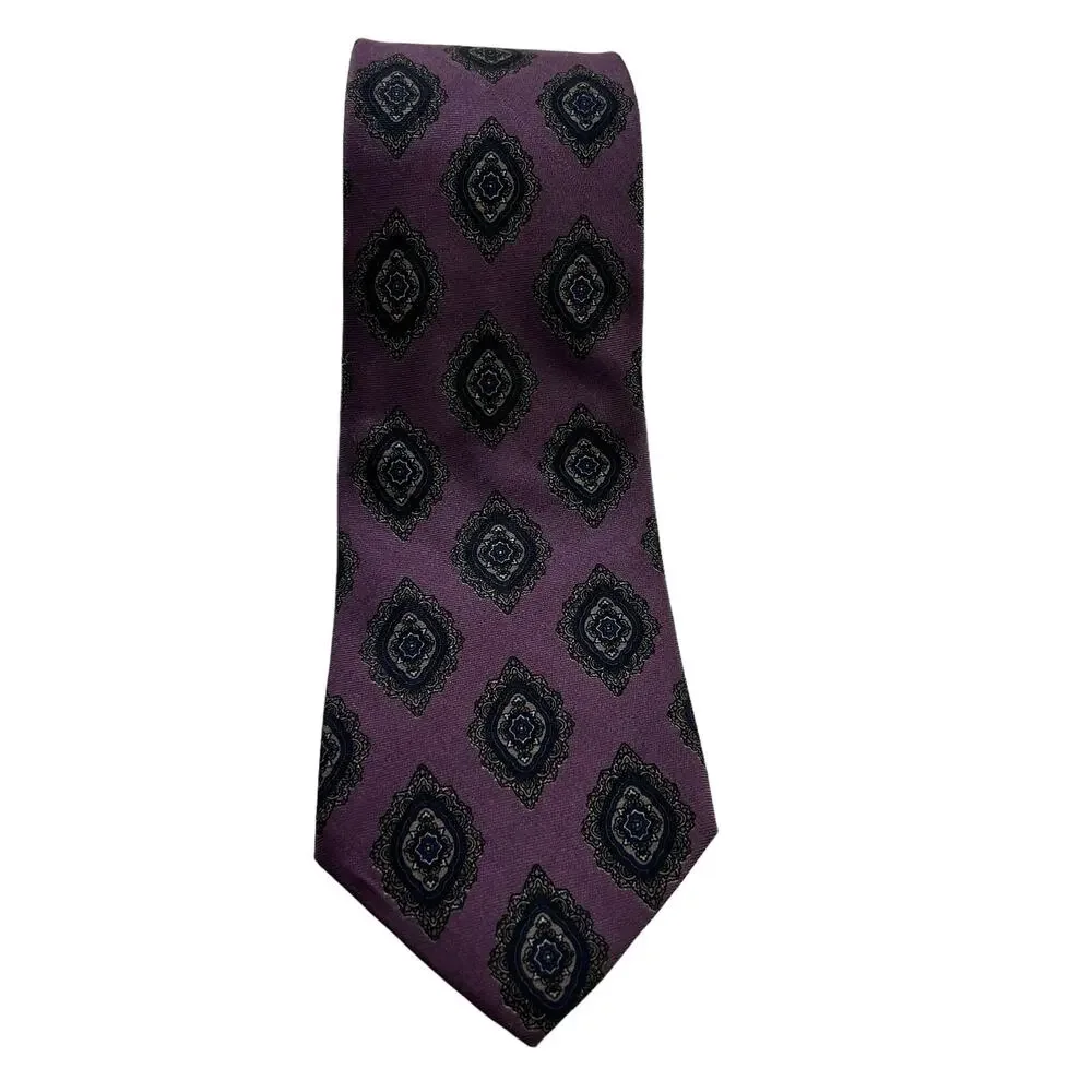 Gant Neck Tie One Size Limited Edition Purple Gold Diamond Silk Business Career